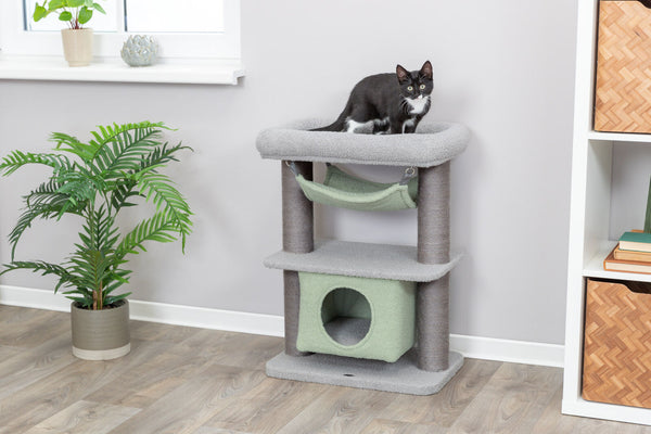 Lunito Junior Cat Tree, 71 cm, Grey/Mint