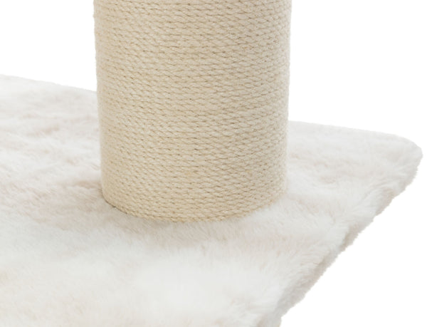 Nelli cat tree, 140cm, white/taupe