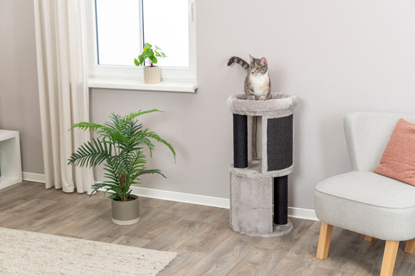 Cat Tower Giorgia, ø 38×82cm, gris