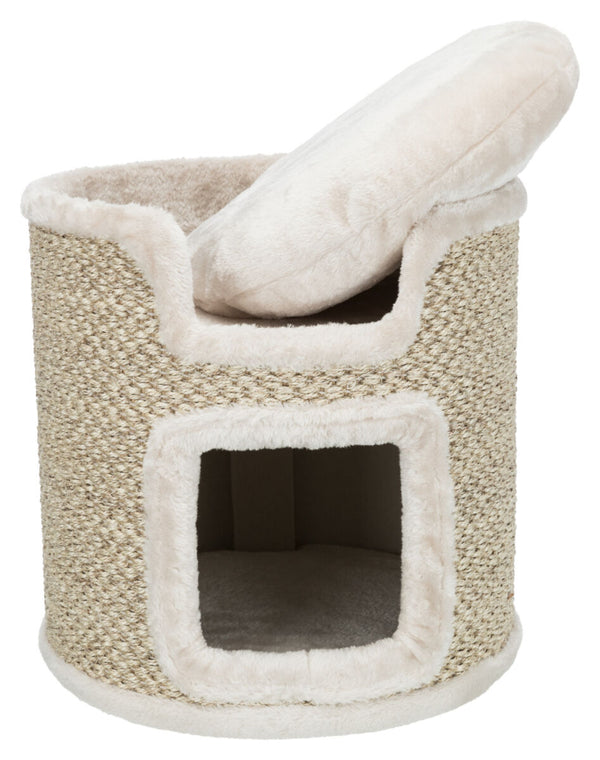 Cat Tower Ria, 37cm, light gray