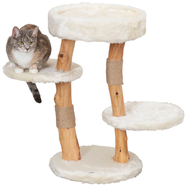 Santo Cat Tree, Real Wood, Cream