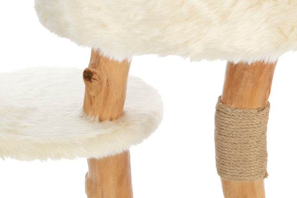 Santo Cat Tree, Real Wood, Cream