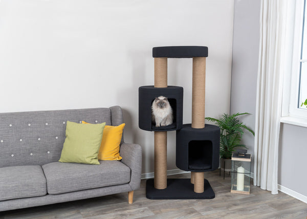 Teites XXL cat tree, black, 2 cart.