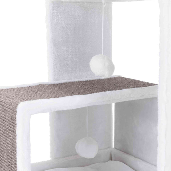 Maria cat tree, 101cm, white/grey