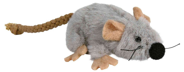 Souris de jeu avec Catnip, grise, peluche