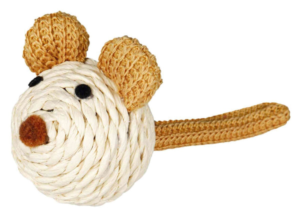 Mouse with rattle, rope, 5cm