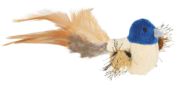 Oiseau avec plumes, peluche