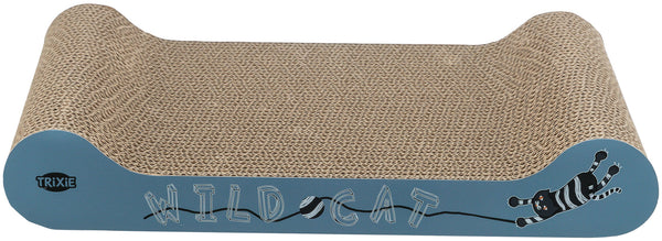 Carton à gratter Wild Cat, 41×7×24cm, bleu