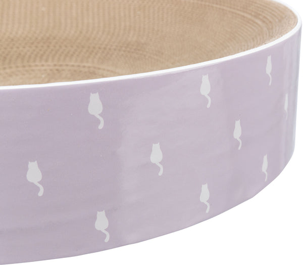 Lilly scratching bed, cardboard, catnip, ø 45 × 10 cm, lilac