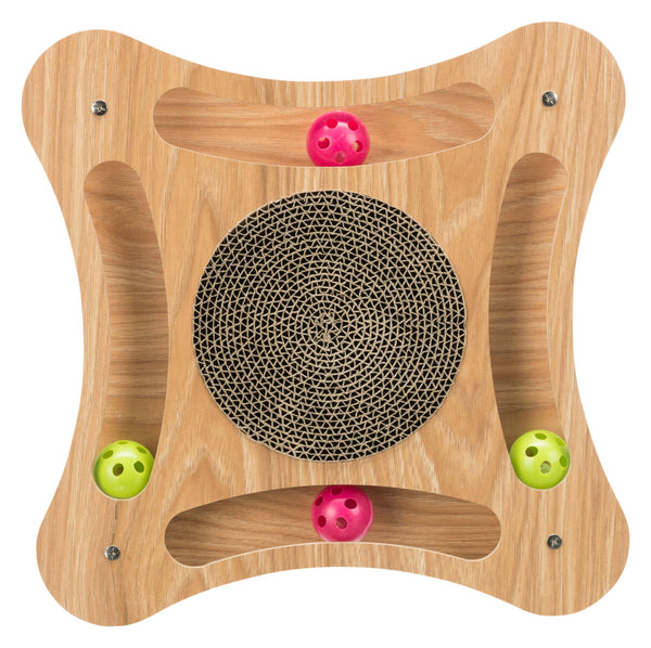 Kratzbrett mit Spielzeug, Holz, 35×4×35cm