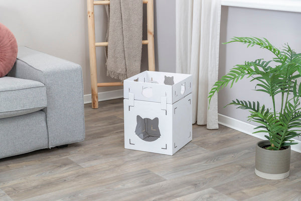 Casa Cara cat furniture, cardboard, 93×72×30.5cm, white