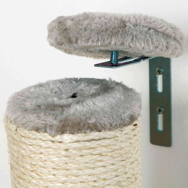 Scratching post for wall mounting, ø 11×80cm, grey