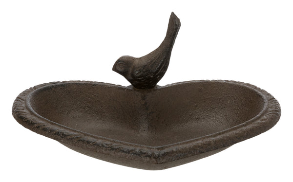 Bird feeder, cast iron, brown