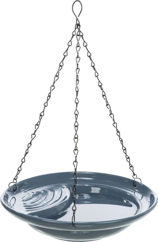 Mangeoire pour oiseaux, suspendue, céramique, 550 ml/ø 26 cm, bleu