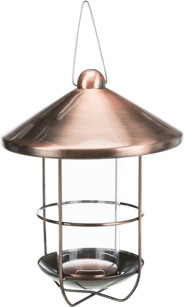 Food dispenser with protective grid, metal, 500ml/ø 19cm, copper