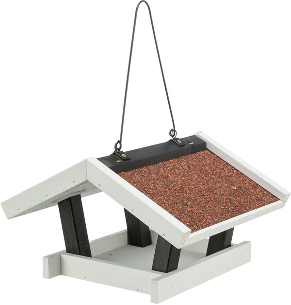 natura hanging bird feeder, pine wood, black