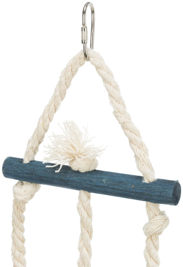 Wooden toys with leather and rope