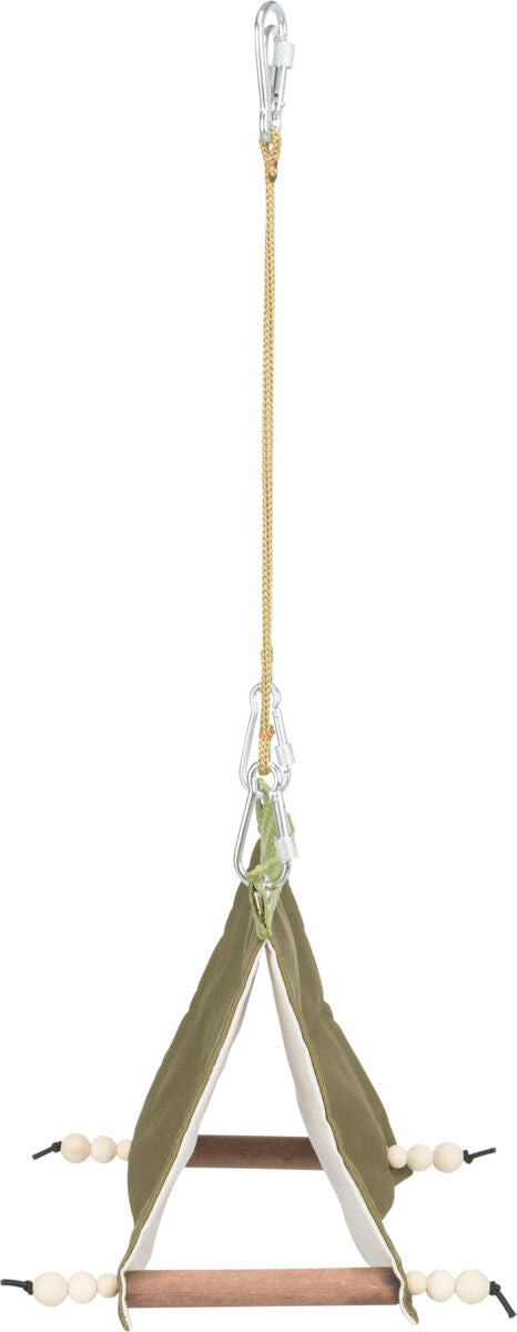 Hanging Bird Tent, Cotton, 16 × 18 × 20 cm, Green