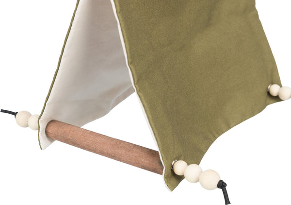 Hanging Bird Tent, Cotton, 16 × 18 × 20 cm, Green