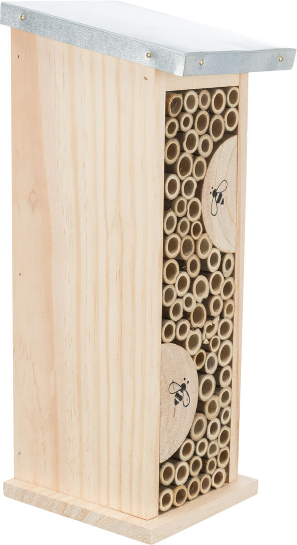 Hôtel pour abeilles, bois, 11×30×14cm