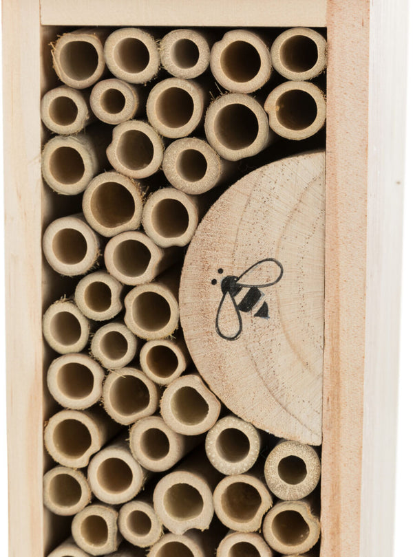 Hôtel pour abeilles, bois, 11×30×14cm