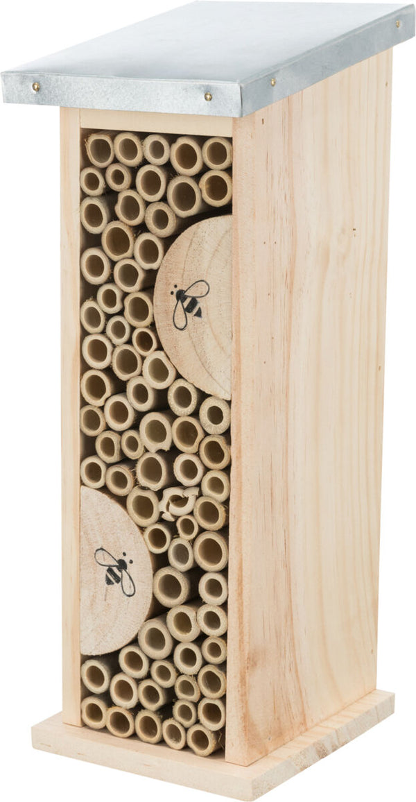 Hôtel pour abeilles, bois, 11×30×14cm