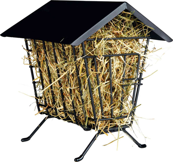 Hay rack to put down with roof, 20x23x20cm, black