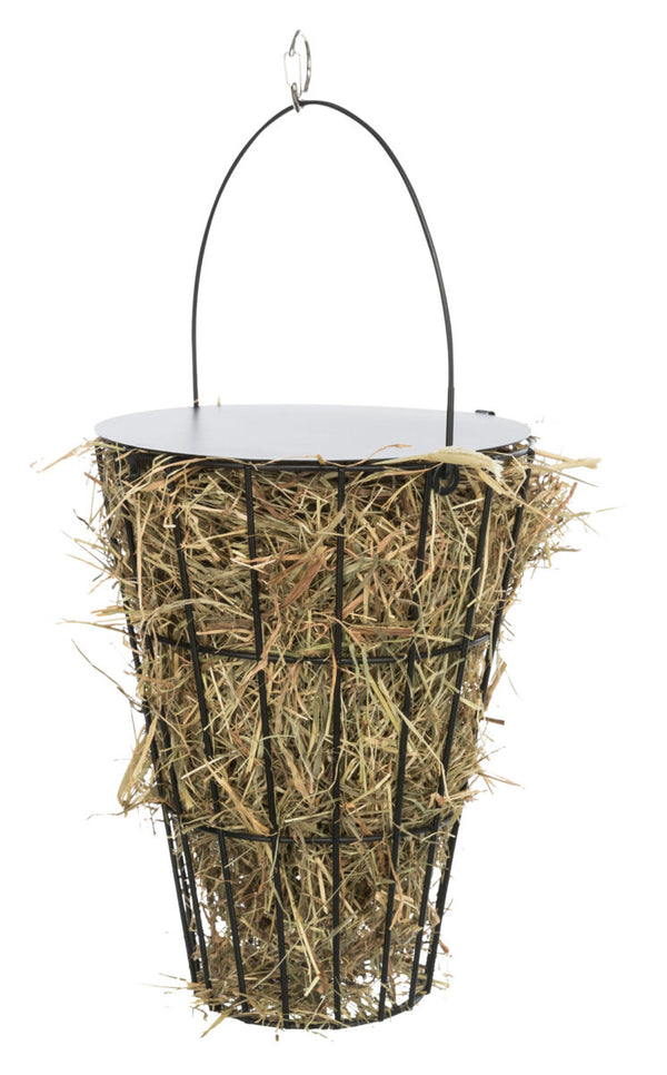 Hanging hay rack with lid, 21cm