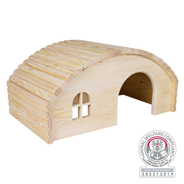 house, no nails, dwarf rabbit, wood