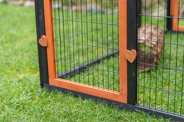 natura enclosure with cover, wood, black/brown