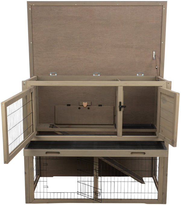 natura Small animal hutch with outdoor enclosure