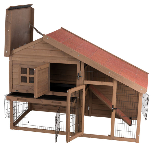 natura rabbit hutch with free access, 151x107x80cm