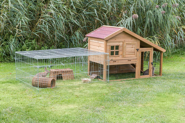 natura rabbit hutch with free access, 151x107x80cm