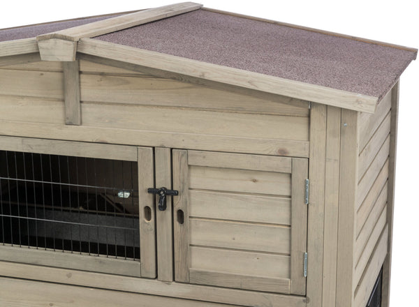 natura small animal hutch, 2 floors, gray