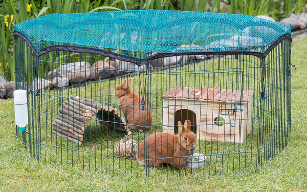 natura enclosure, with net, 8 elements of 60×57cm, green