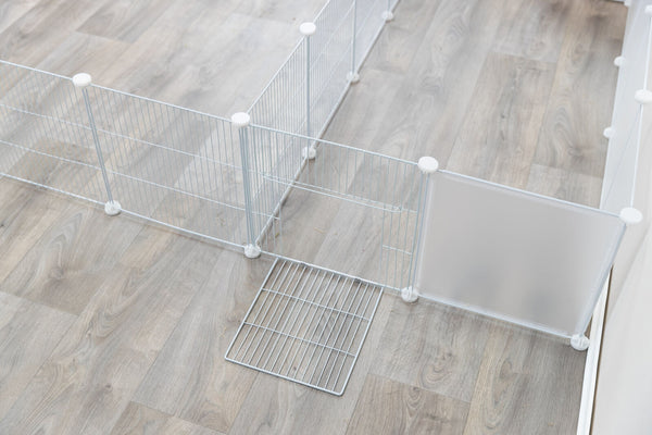 Indoor enclosure, metal/plastic, 140×35×70 cm