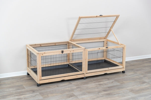 Indoor enclosure, guinea pig/rabbit, wood/metal