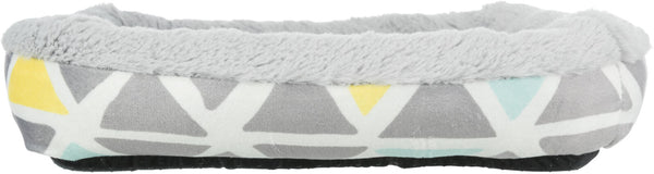 Bunny cozy bed, square, plush, multi-colored/gray