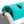 Snack Roll avec support, plastique, 19×12×11cm, gris/turquoise