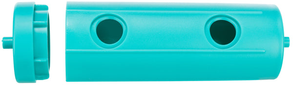 Snack Roll avec support, plastique, 19×12×11cm, gris/turquoise