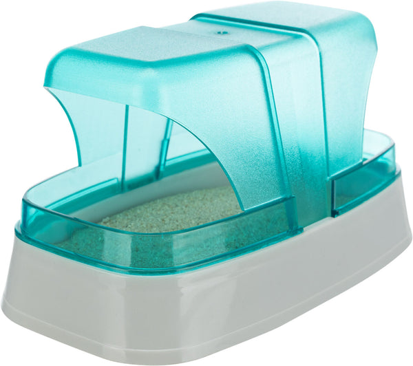 Sand bath, hamster&gt;mouse, dark blue/turquoise