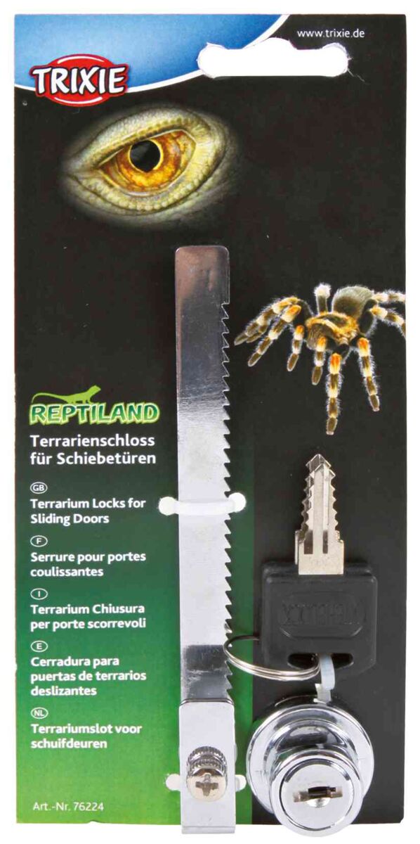 Terrarium lock for sliding doors with key