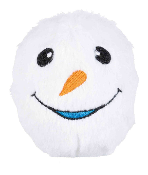 Xmas Snowball, plush, ø 10cm, assorted