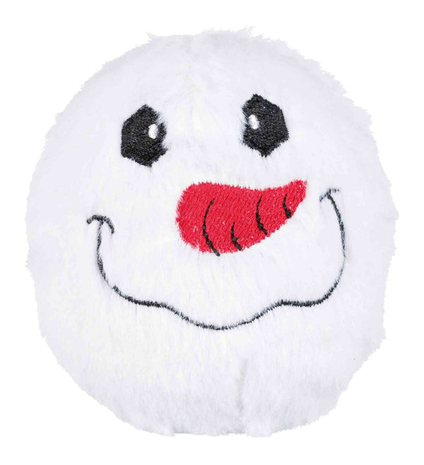 Xmas Snowball, plush, ø 10cm, assorted