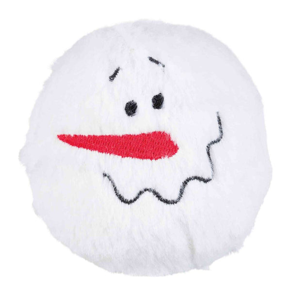 Xmas Snowball, plush, ø 10cm, assorted