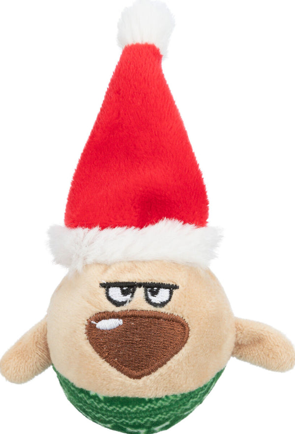 Lutin de Noël, balle hochet, peluche, ø 6×12cm