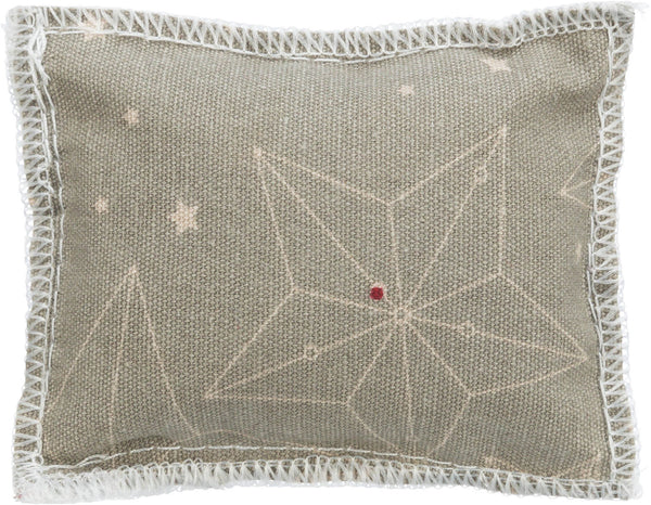 Xmas cushion, cotton, valerian, 7×9cm, beige