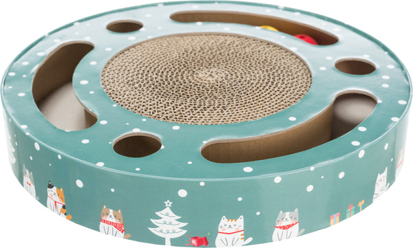 Xmas scratch drum with toy, ø 33×5.5 cm