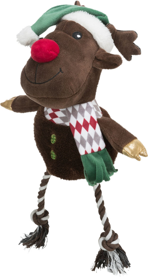 Christmas reindeer, plush/cotton, 49cm