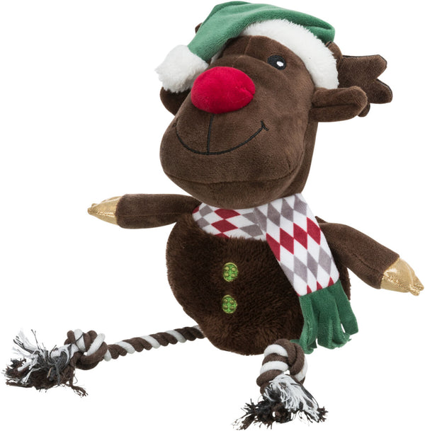 Christmas reindeer, plush/cotton, 49cm